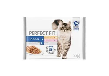 Konservēta kaķu barība PERFECT INDOOR 4x85g