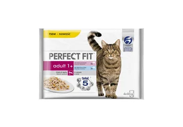 Konservēta kaķu barība PERFECT lasis/sīga 4x85g
