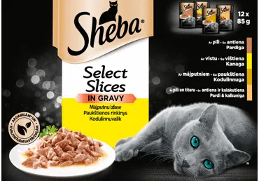 Konservēta kaķu barība SHEBA mājputnu 12x85g