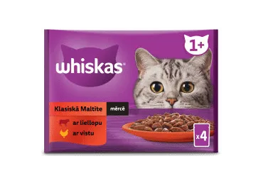 Konservēta kaķu barība WHISKAS Classic 4x85g