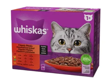 Konservēta kaķu barība WHISKAS izlase 12x85g