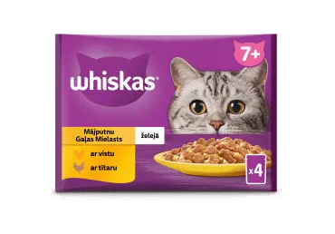 Konservēta kaķu barība WHISKAS Senior vista 4x85g