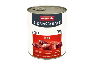 Konservēta suņu barība GRAN CARNO ar liellopa gaļu 800g