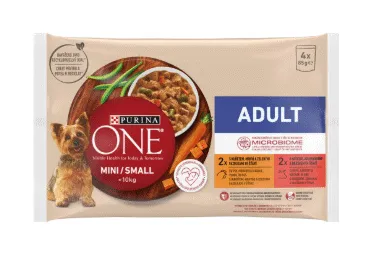 Konservēta suņu barība ONE ar vistu-liellopu  4x85g