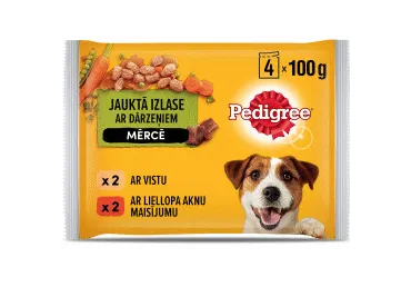 Konservēta suņu barība PEDIGREE Adult 4x100g