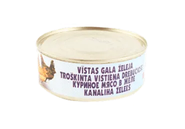Konservēta vistas gaļa želejā BRASLA 250g