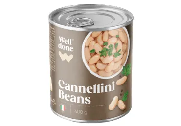 Konservētas baltās pupiņas Cannelini WELL DONE 400g