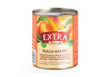 Konservētas persiku pusītes EXTRA LINE 820g