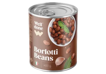 Konservētas pupiņas Borlotti WELL DONE 400g