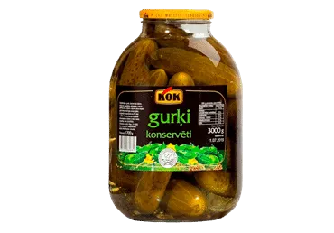 Konservēti gurķi KOK 3l