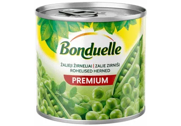 Konservēti zaļie zirnīši Bonduelle 400g/265g
