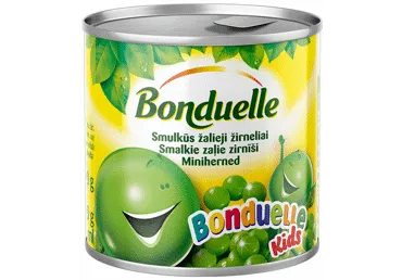 Konservēti zirnīši Bonduelle Kids, 200g/140 g