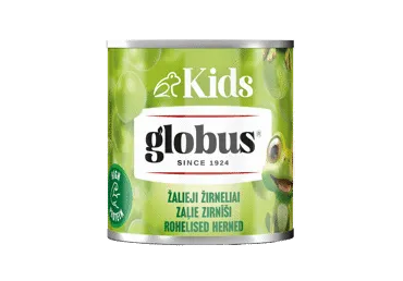 Konservēti zaļie zirnīši GLOBUS Kids 200g