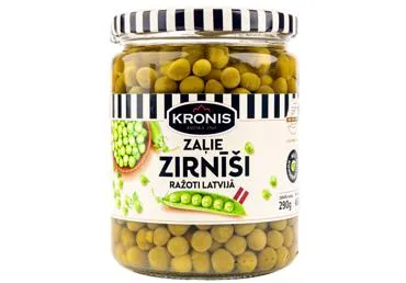 Konservēti zaļie zirnīši KRONIS 460g