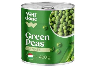 Konservēti zaļie zirnīši WELL DONE 400g