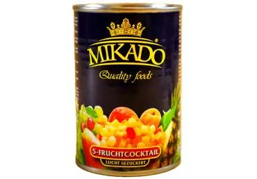 Konservētu 5 augļu kokteilis MIKADO 425g