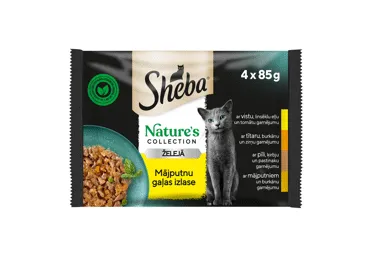Konservi kaķiem SHEBA Nature`s mājputnu 4x85g
