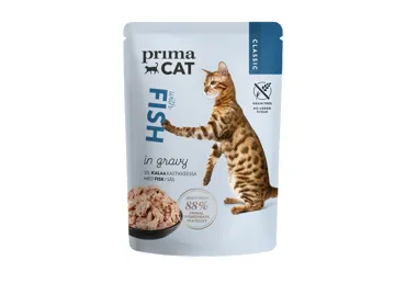 Kons.kaķu bar. PRIMACAT Classic zivs 85g