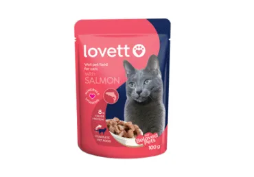 Kons.kaķu barība LOVETT ar lasi 100g