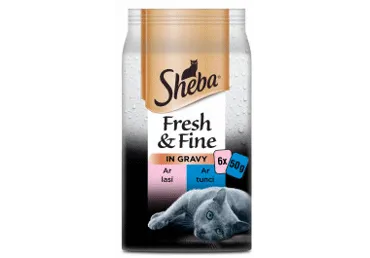 Kons.kaķu bar.SHEBA zivju izl.6x50g.mais