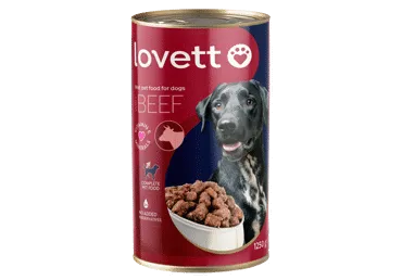 Kons.suņu barība LOVETT liellopu 1,25kg