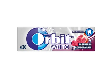 Košļājamā gumija ORBIT White aveņu un granātābolu 14g