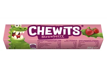 Košļājamā konfekte CHEWITS Strawberry 30g