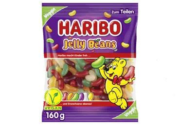 Košļājamās konfektes HARIBO Jelly Beans 160g