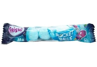 Košļājamās konfektes kazeņu Rocket Balls FRISIA 33g