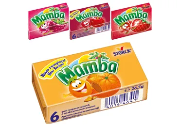 Košļājamās konfektes MAMBA 26.5g