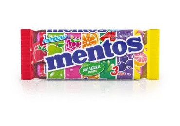Košļājamās konfektes MENTOS Rainbow 112.5g