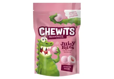 Košļājamās konfektes Straw Bites CHEWITS 115g