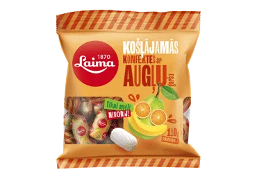 Košļājamās konfektes LAIMA , Augļu, 110g