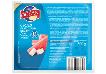 Krabju garšas nūjiņas WIDE OCEAN atdzesētas 300g
