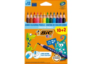 Krāsainie zīmuļi BIC Kids 12gab.