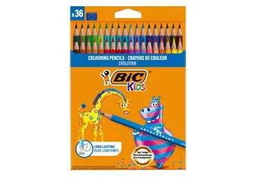 Krāsainie zīmuļi BIC Kids 36gab.