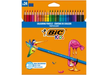 Krāsainie zīmuļi BIC Tropicolors 24gab.