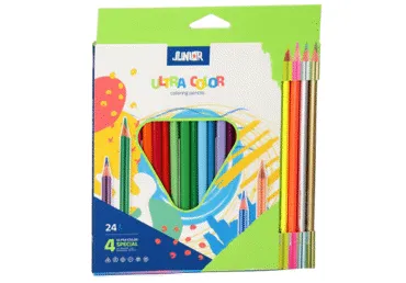 Krāsainie zīmuļi JUNIOR 24 krāsas