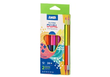 Krāsainie zīmuļi JUNIOR Dual 12 krāsas