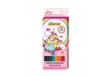 Krāsainie zīmuļi MINIONS 12 krāsas