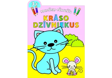 Krāsojamā grāmata Priecīgie zīmulīši 3+ Krāso dzīvniekus