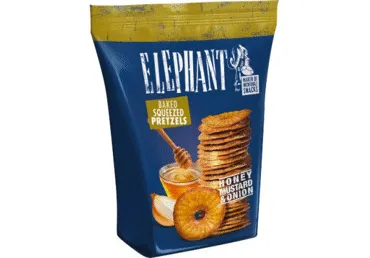 Krekeri ar medu, sinepju un sīpolu garšvielām ELEPHANT 70g