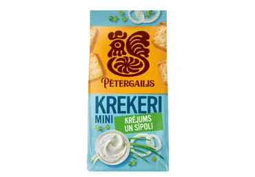 Krekeri Mini PĒTERGAILIS krējuma un sīpolu 72g
