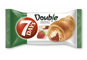 Kruasāns 7DAYS DOUBLE zemeņu-vaniļas 60g