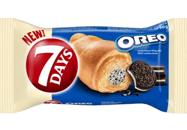 Kruasāns 7DAYS Oreo ar vaniļas cepumu pildījumu 60g