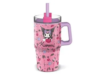 Krūze ar salmiņu KUROMI 640ml