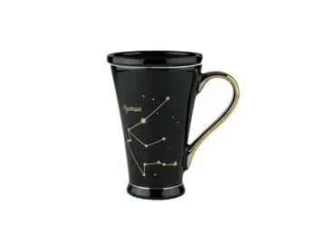 Krūze ar vāciņu AURORA Gold Zodiac 400ml