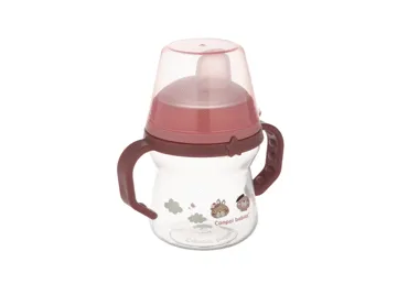 Krūzīte ar silikona snīpi CANPOL 150ml rozā