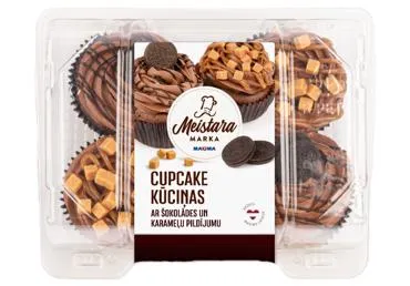 Kūciņas Cupcake šokolādes un karameļu MEISTARA MARKA  4x75g