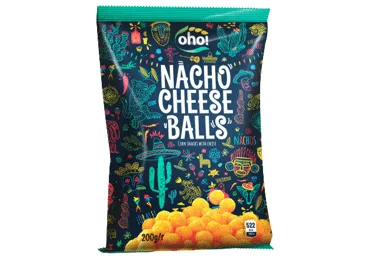 Kukurūzas čipsi OHO načo siera bumbas 200g